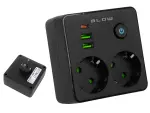 Jaotur 2x230V pesa + 2 USB + USB-C must Blow