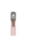 Juhtmeotsikud termokahaneva rüüga,isane punane 6,3x0,8mm 100tk lapik
