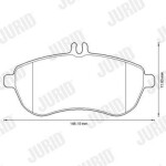 Piduriklotsi komplekt,  ketaspidur Jurid White Low Dust 573257JC