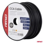 Kaabel must CCA 1x1,5mm2 50m 7,5A 12/230V Amio