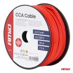 Kaabel punane CCA 1x1,5mm2 50m 7,5A 12/230V Amio