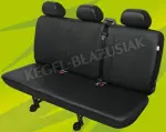 Kaubiku tagaistmekate kolmesele pingile mustast nahast DV3 Practical