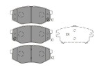 Kavo Parts Piduriklotsi komplekt,  ketaspidur KBP-4025
