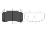 Kavo Parts Piduriklotsi komplekt,  ketaspidur KBP-8021