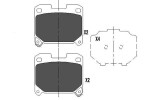 Kavo Parts Piduriklotsi komplekt,  ketaspidur KBP-9063