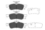 Kavo Parts Piduriklotsi komplekt,  ketaspidur KBP-9106