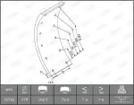 BERAL KBL15030.0-1561 / drum brake pad cover rear (270x79. standard) fits: mercedes t2/l, t1/tn, t2/ln1, iveco daily i, daily ii 01.70-05.99