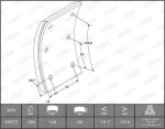 BERAL KBL15077.0-1541 / drum brake pad cover (300x80. standard)