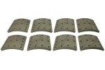 BERAL KBL19090.1-1627 / drum brake pad covers front/rear (410x175. 1st overall dimension) fits: rvi kerax, volvo b7, f10, f12, f16, fh12, fh16, fl10, fl12, fl7, fm10, fm12, fm7, york 2783, 2953