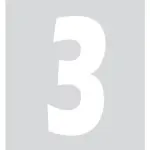 Kleebitav number 3, valge