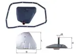 KNECHT Hüdraulikafilter,  automaatkäigukast HX 233D