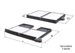 KNECHT Filter,  salongiõhk LA 186/S