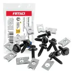 Kruvide ja kinnitusplaatide komplekt 22mm ⌀6mm 10tk Amio