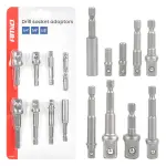 Kruvikeeraja adapterite komplekt 1/4", 3/8", 1/2" 9-osa Amio
