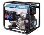 Power generaator 230/400V, mootor power 18 HP, maximum power: 7,5kW, padrunid: 1x16A, 1x32A; käivitamine: elektriline/manual