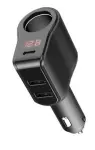 laadija auto USB tüüp-C + 2 X USB + pesa sigaretisüütaja 45W