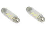 лампа LED, 2шт., C5W, 12V, max. 1W, Цвет светлый белый, цоколь SV8,5-8, транспортных средств без CAN-bus süsteemita