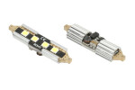 лампа LED, 2шт., C5W, 12V, max. 2W, Цвет светлый белый, цоколь SV8,5-8