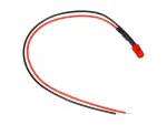 LED-DIOOD 5mm punane 12V 20cm kaabliga