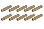 GOMET LPG GZ-230/6/6 X10 / gas connector 180° - copper pipes - brass - 10 pcs