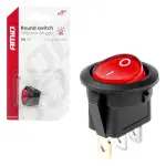 Lüliti ümmargune punase LED valgustusega 12/24V 20A Amio