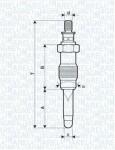 MAGNETI MARELLI Hõõgküünal 11V 062587001304