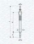 MAGNETI MARELLI Hõõgküünal 11V 062900076304