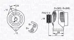 MAGNETI MARELLI Generaator 12V 063341658010