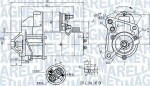 MAGNETI MARELLI Starter 12V 063720681010
