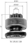 MAGNETI MARELLI Hammastrummel e. pendiks starteri vabajooksusidur 940113020335