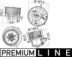 MAHLE Salongipuhur BEHR *** PREMIUM LINE *** 286W 12V AB 149 000P