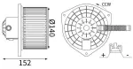 MAHLE Salongipuhur 168W 12V AB 448 000S