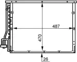 MAHLE Kondensaator,  kliimaseade BEHR AC 179 000S