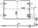 MAHLE Kondensaator,  kliimaseade BEHR AC 352 000S