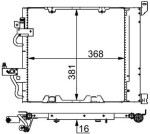 MAHLE Kondensaator,  kliimaseade BEHR AC 376 000S
