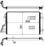 MAHLE Kondensaator,  kliimaseade BEHR AC 697 000S