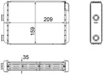 MAHLE Salongi radiaator / soojusvaheti BEHR AH 60 000S