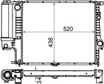 MAHLE Radiaator,  mootorijahutus BEHR CR 244 001S