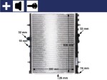 MAHLE Radiaator,  mootorijahutus BEHR CR 31 000S