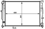 MAHLE Radiaator,  mootorijahutus BEHR CR 423 000S