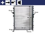 MAHLE Radiaator,  mootorijahutus BEHR CR 515 000S