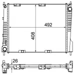 MAHLE Radiaator,  mootorijahutus BEHR CR 841 000S
