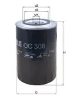 MAHLE Õlifilter OC 308