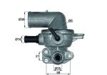 MAHLE Termostaat,  Jahutusvedelik BEHR TI 133 88D