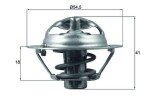 MAHLE Termostaat,  Jahutusvedelik BEHR TX 162 82D