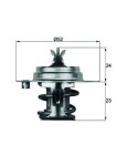 MAHLE Termostaat,  Jahutusvedelik BEHR TX 7 88D S