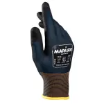 kaitsev kindad, kaitsev kindad MAPA 500, NITRYL GRIP&PROOF, size: 10, 12 paari, värv: must, durability: CAT 3; EN 388 4121A; EN 407 X1XXXX; EN 420:2003+A1:2009, how kasutada: Korduvkasutatavad