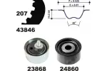 MAPCO Hammasrihma komplekt 73816