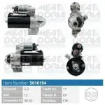 MEAT & DORIA Starter 12V 5010194