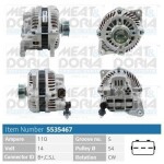 MEAT & DORIA Generaator 14V 5535467